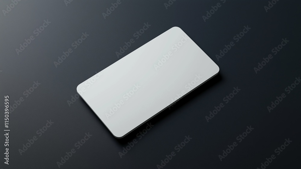 White Rectangular Card with Rounded Corners on Dark Background, Minimalist and Clean Modern Design White Rectangular Card with Rounded Corners on Dark Background, Minimalist and Clean Modern Design