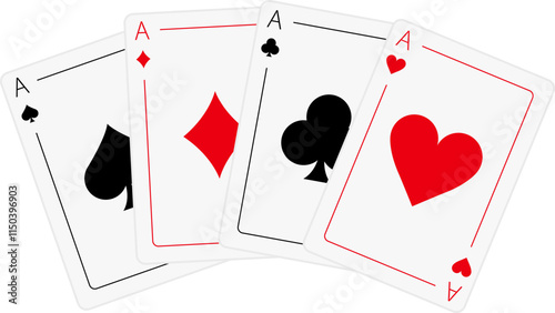 Ace of spades vector icon. Spade ace playing card. Playing cards symbols vector icon. Hearts, spades, diamonds and clubs symbol.
