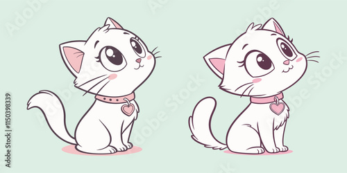 A cute cat vector is a playful, digital illustration of a cat, featuring simple, clean lines and bright, appealing colors, perfect for designs like logos, stickers, or animations.