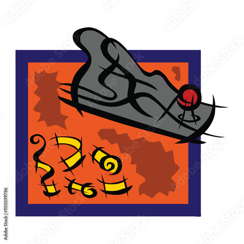 Jointer plane and shavings symbol. Carpentry work, wood workshop or joiner craft studio emblem. Carpenter tool logo