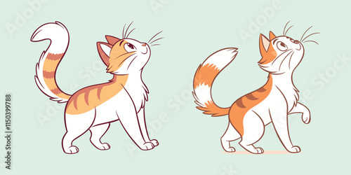 A cute cat vector is a playful, digital illustration of a cat, featuring simple, clean lines and bright, appealing colors, perfect for designs like logos, stickers, or animations.