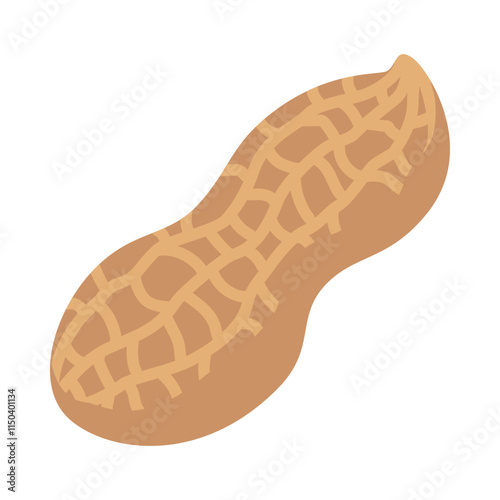 Peanut Vector - Nut Icon, Snack Illustration, and Food Ingredient Clipart Design