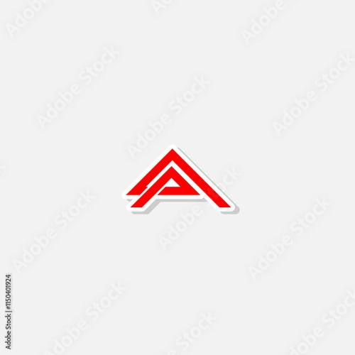 Free Download Roof sign sticker isolated on gray background - GFXLoad