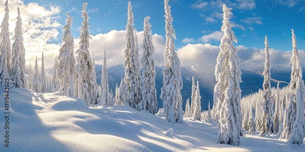 snow covered trees snow covered trees