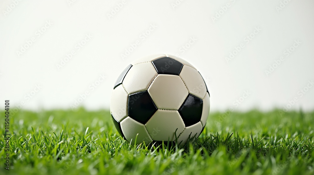 Obraz premium Soccer Ball on Green Grass Field.