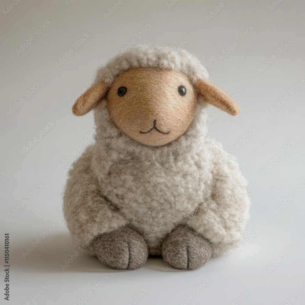 A cute plush sheep toy with a friendly expression, designed for comfort and play. A cute plush sheep toy with a friendly expression, designed for comfort and play.