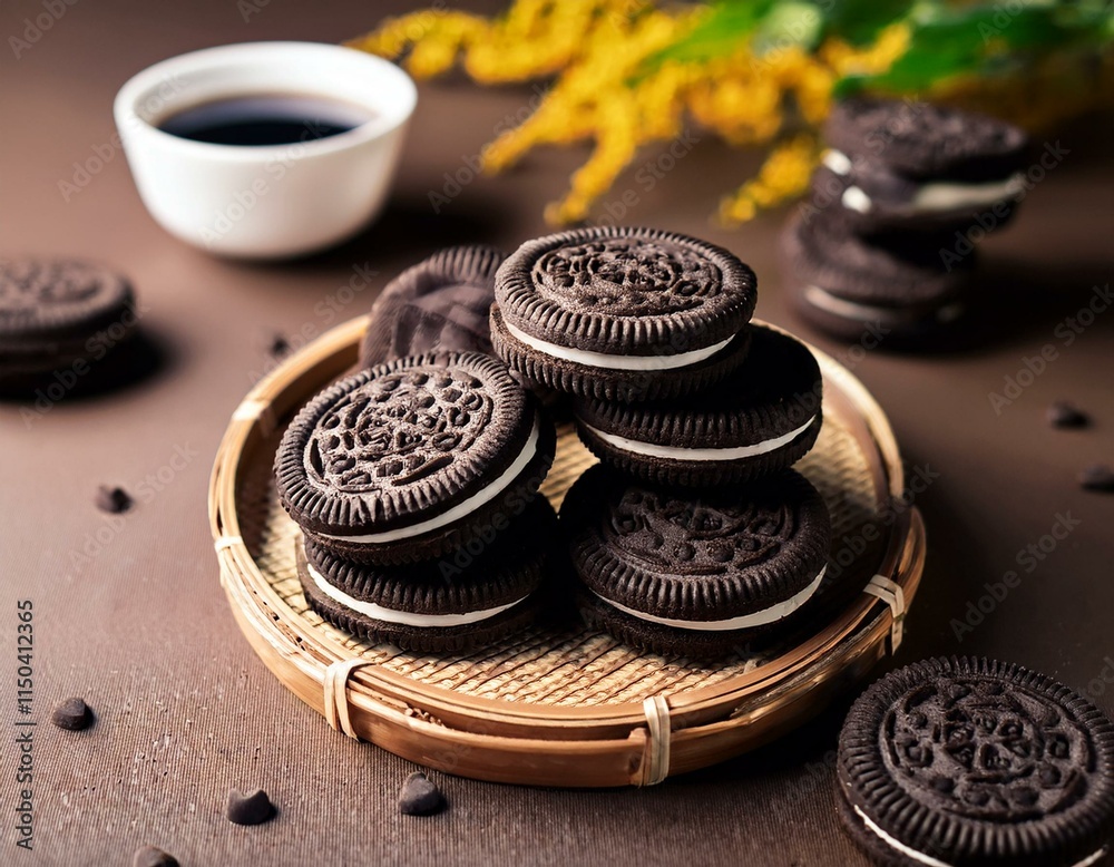 custom made wallpaper toronto digitalGenerated image Greeting Card and Banner Design for Social Media for Celebrating National Oreo Day Background