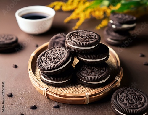 Wallpaper Mural Generated image Greeting Card and Banner Design for Social Media for Celebrating National Oreo Day Background Torontodigital.ca