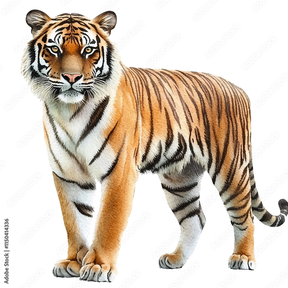 Fototapeta premium Watercolor Tiger Vector Illustration