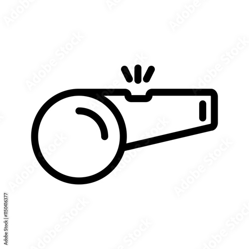 Whistle icon set  style. Editable stroke, web template vector illustration.