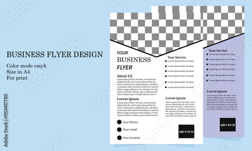 modern business flyer design , white business flyer design 