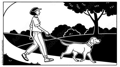 women walking with dogs