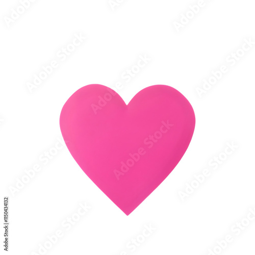 pink heart isolated on white background