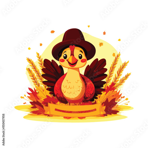 Illustration for thanksgiving celebration Vector 