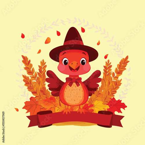 Illustration for thanksgiving celebration Vector 