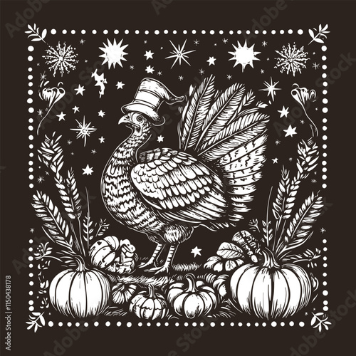 Illustration for thanksgiving celebration Vector 