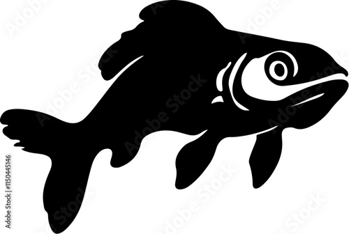 fish black silhouette vector logo