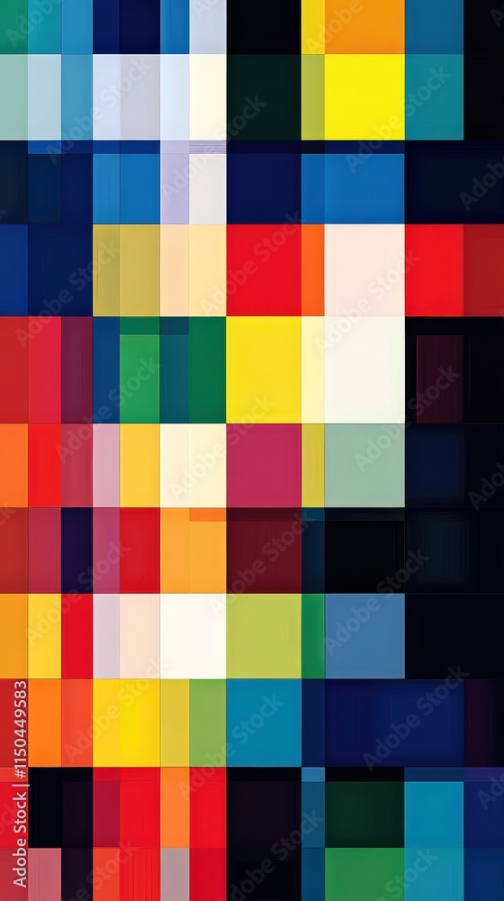 A grid of colorful squares in various shades. A grid of colorful squares in various shades.