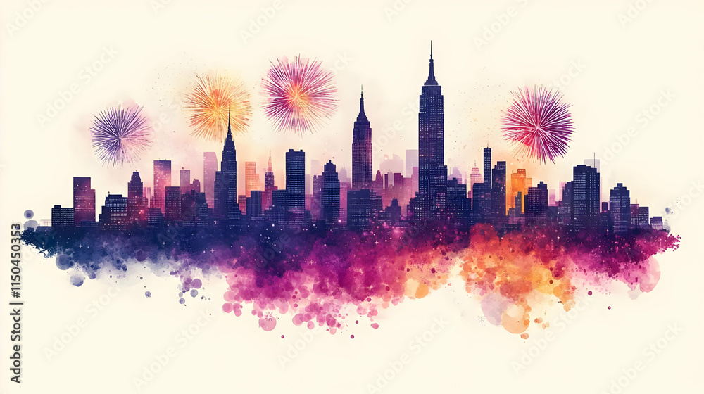 Urban Rooftop New Year Party Group Friends City Skyline Fireworks Stylish Attire Celebration Above Streets Urban Rooftop New Year Party Group Friends City Skyline Fireworks Stylish Attire Celebration Above Streets