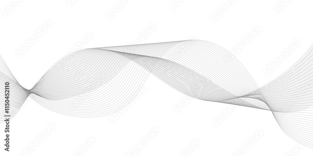 Fototapeta premium Abstract grey smooth element swoosh speed wave modern stream background. Abstract wave line for banner, wallpaper background with wave design. Abstract business wave curve lines background.