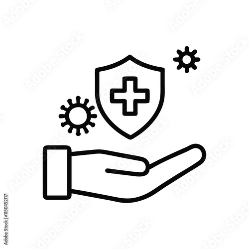 Hand Protecting Against Viruses with Medical Shield