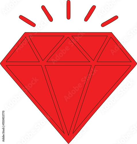 red diamond heart