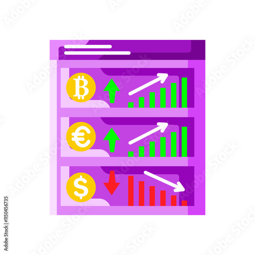 Made in uk Cryptocurrency and Forex Market Trends: Bitcoin, Euro, and US Dollar Price Fluctuations Visualization