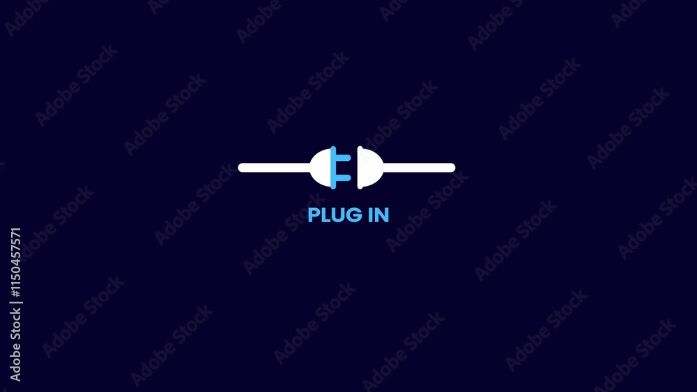 Power Plug in symbol, Electrical connection, two power plugs are connected to each other, Power Plug in symbol, Electrical connection, two power plugs are connected to each other,
