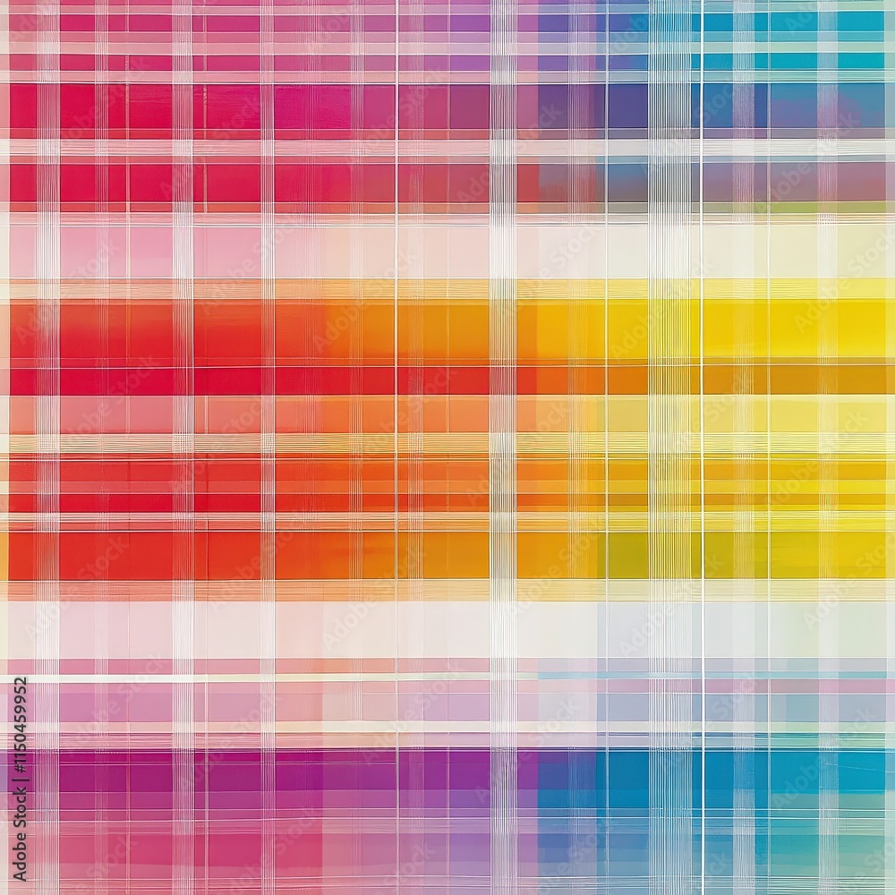 A grid of many small, colorful rectangles. Colors range from teal to pink.