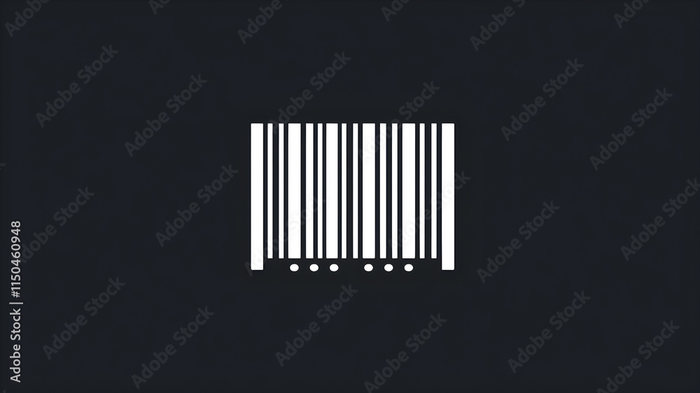 Simple barcode icon design, scan code icon, vector illustration. Generative AI Simple barcode icon design, scan code icon, vector illustration. Generative AI