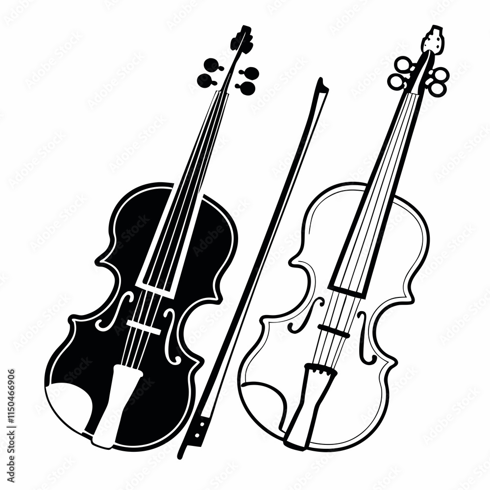 Fototapeta premium illustration of a violin