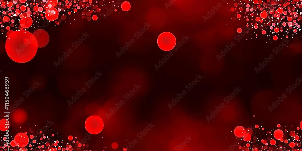 minimal photostock of a  Background bokeh blur circle variety red on dark  black background