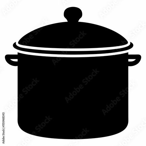 Cooking Pot Silhouette Vector Art