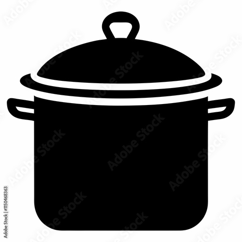 Cooking Pot Silhouette Vector Art