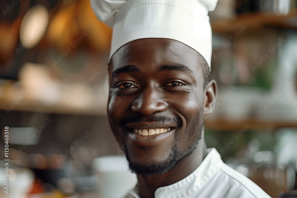 A cheerful chef with a white hat smiling in a bustling kitchen, embodying passion and creativity in culinary arts. A cheerful chef with a white hat smiling in a bustling kitchen, embodying passion and creativity in culinary arts.