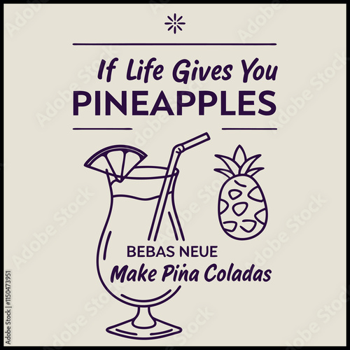 Summer Vibes Pineapple T-Shirt Design