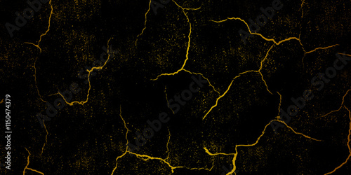 Abstract background of grunge golden, black damaged rusty crack and scratch wall texture design. gray concreate surface plaster old rough dirty wall texture, black marble texture, grunge texture.