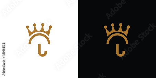 Unique and modern Umbrella King logo design