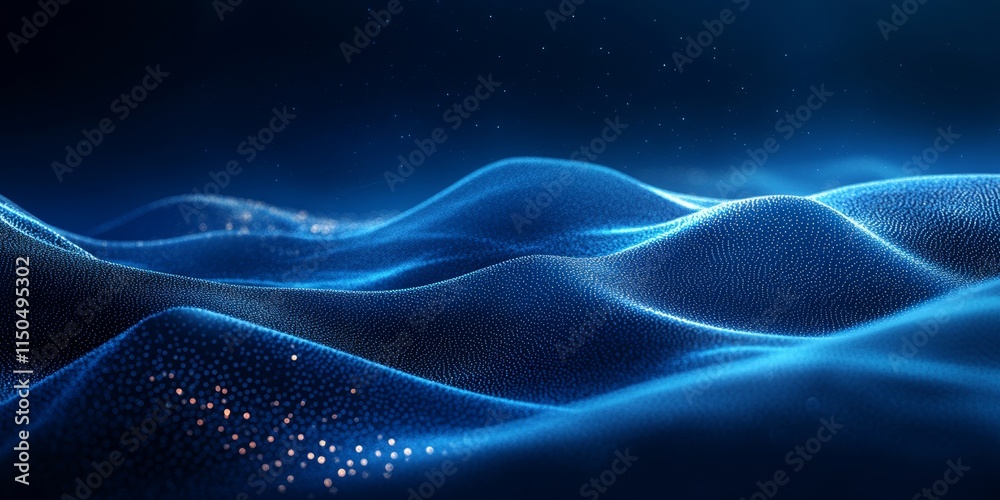 Dark blue gradient background glowing lights copy space, Generative AI Dark blue gradient background glowing lights copy space, Generative AI