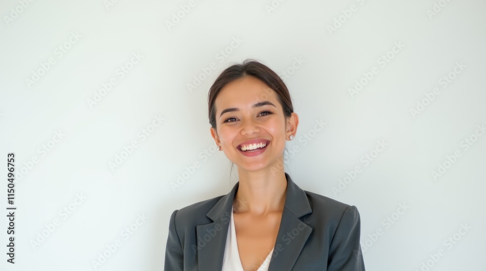Confident Woman with Joyful Expression Confident Woman with Joyful Expression