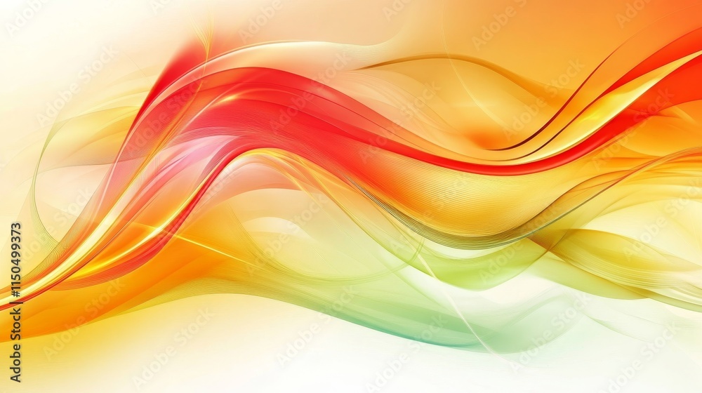 Abstract colorful waves in vibrant hues of red, orange, and green. Abstract colorful waves in vibrant hues of red, orange, and green.
