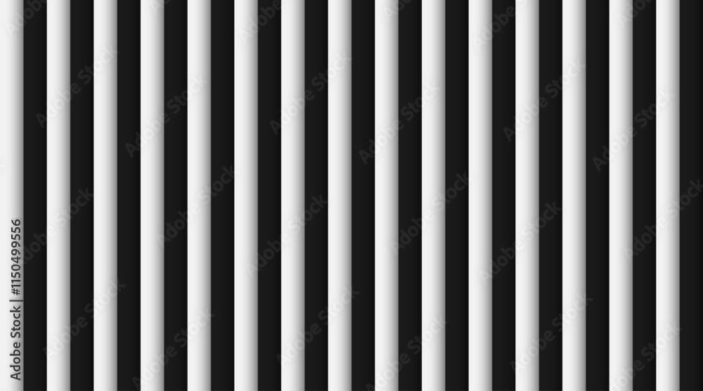 Obraz premium Pattern design with stroke shape one by one step vector background design | Abstract stroke pattern design with black-white background