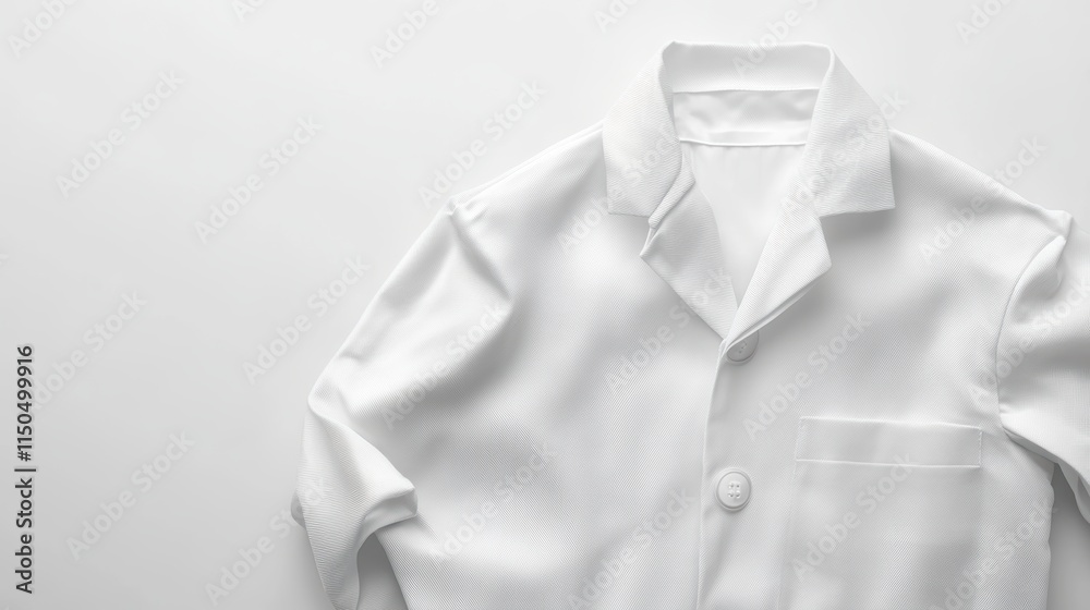 a white laboratory coat, isolated on white background. Studio shot. copy space for branding and promotional use a white laboratory coat, isolated on white background. Studio shot. copy space for branding and promotional use