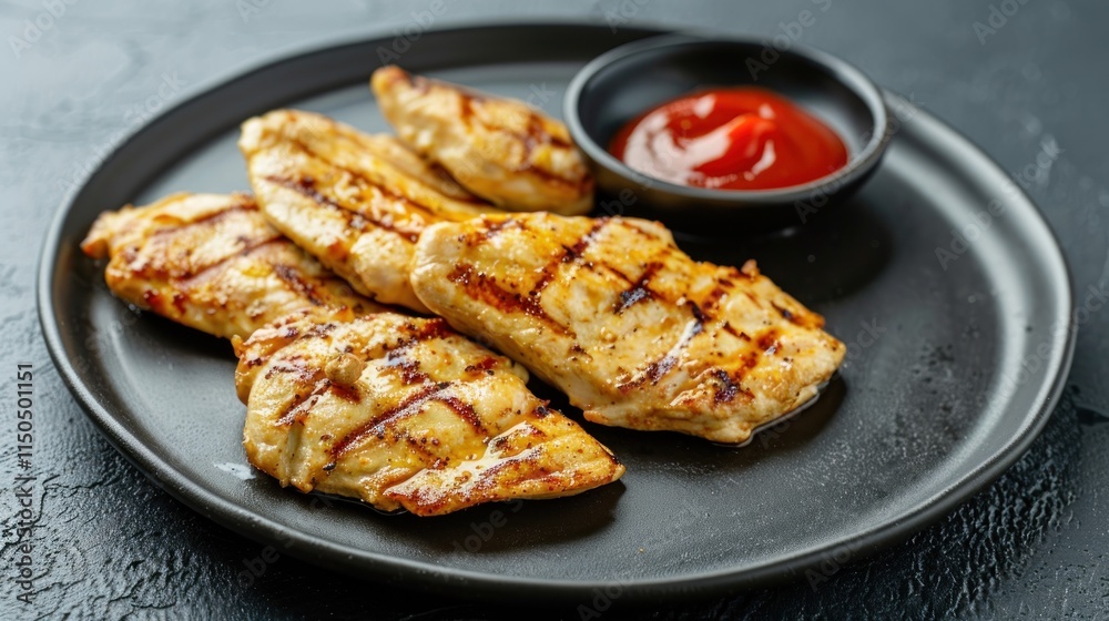 Grilled Chicken Breast with Ketchup Grilled Chicken Breast with Ketchup