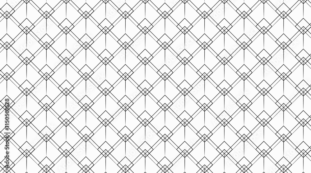 Fototapeta premium Pattern design with geometric vector shape | Square shape pattern design with line
