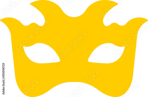 Person face Mask icon in flat. Masquerade vector for apps or web Different party superhero carnival villain or burglar costume hidden eye mask