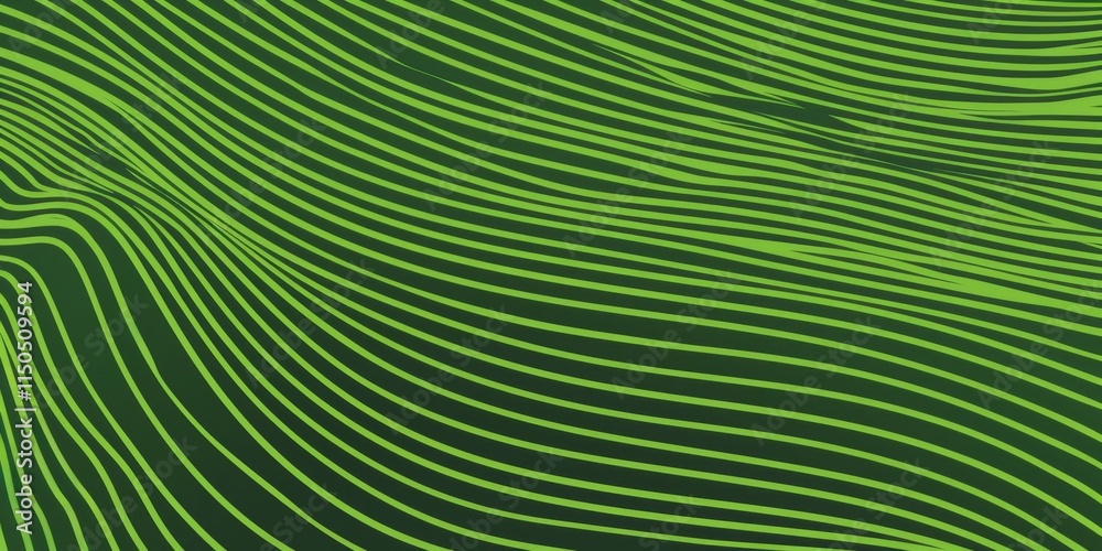 Obraz premium Organic Green Waves Representing Farm Life and Eco Friendly Practices