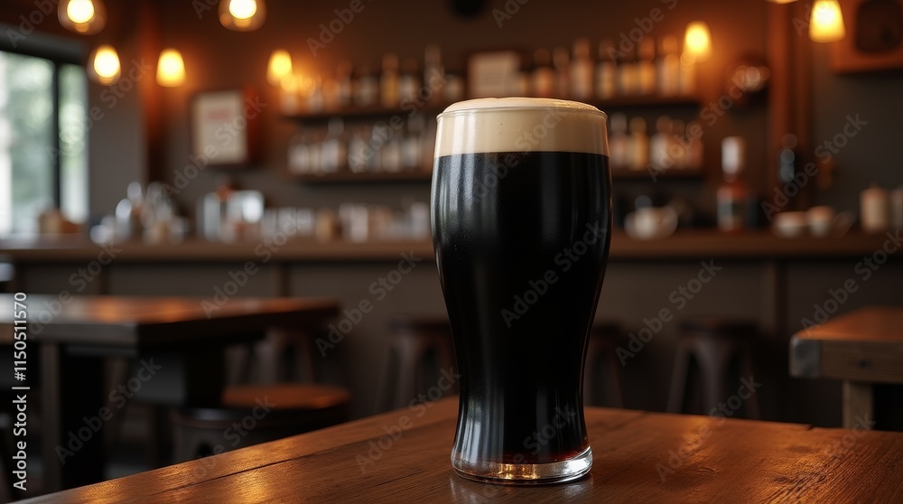 Guinness Stout in a Rustic Pub Guinness Stout in a Rustic Pub