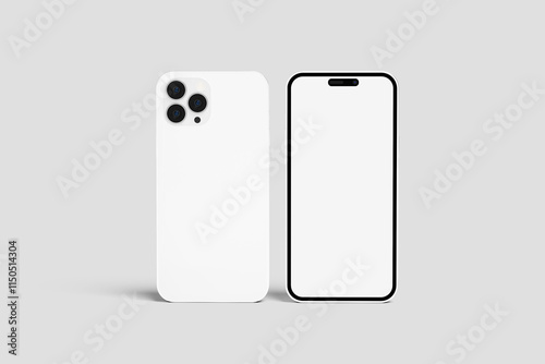 Blank smarphone 14 pro white