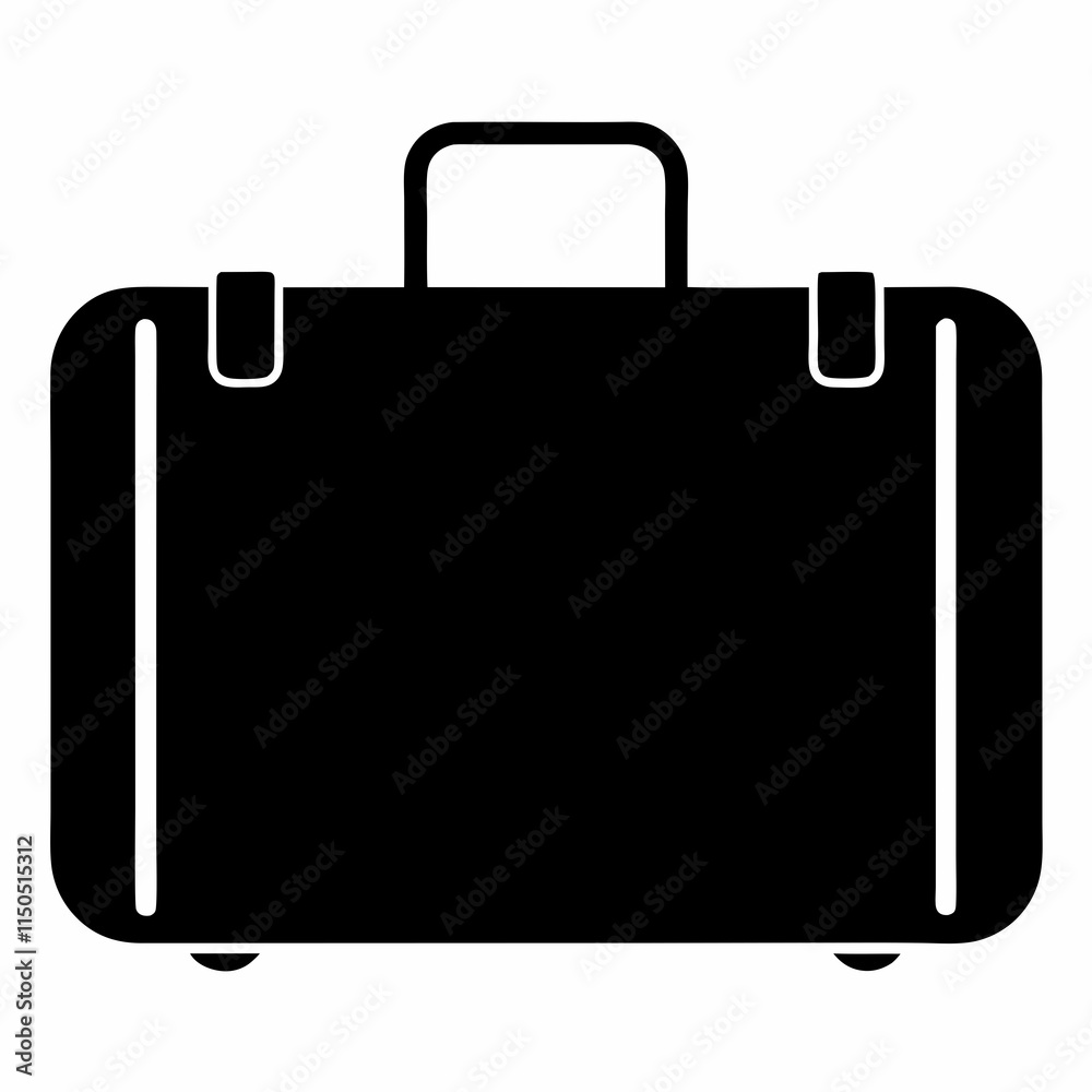 Suitcase Black Silhouette Vector Illustration Suitcase Black Silhouette Vector Illustration